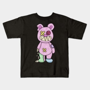 Zombie creepy kawaii teddy bear Kids T-Shirt